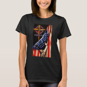 Camiseta Jesus Leão Americano Bandeira Cristã Patriota