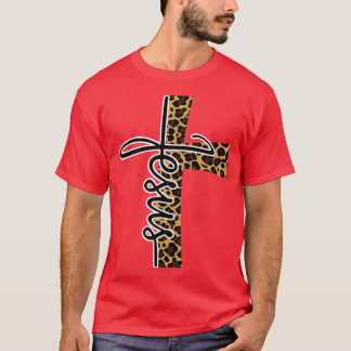 Camiseta Jesus Leopardo Cruz Cristã Jesus Cross Halleluj