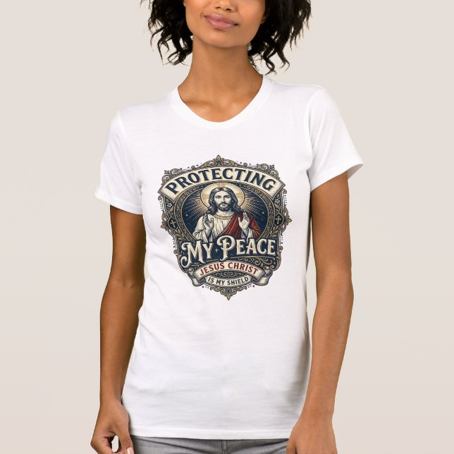 Camiseta Jesus Limites Auto Respeito Fé Baseada De (Frente)