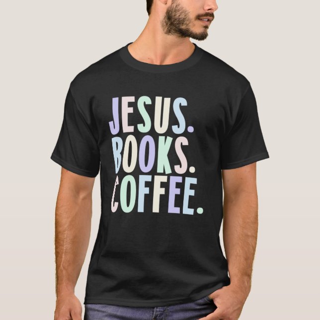 Camiseta Jesus Livros Café (Frente)