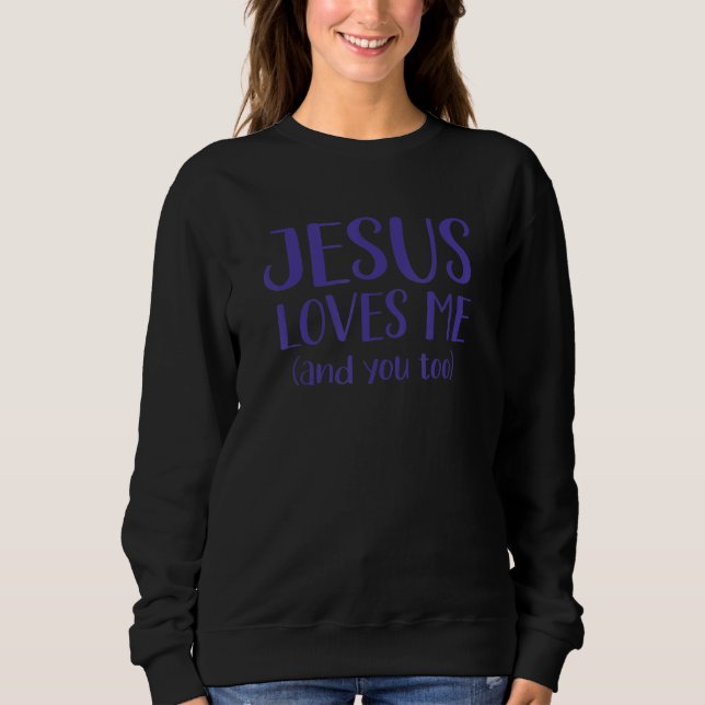 Camiseta Jesus Loves Me And You Too Inspiring Christian Mes (Frente)