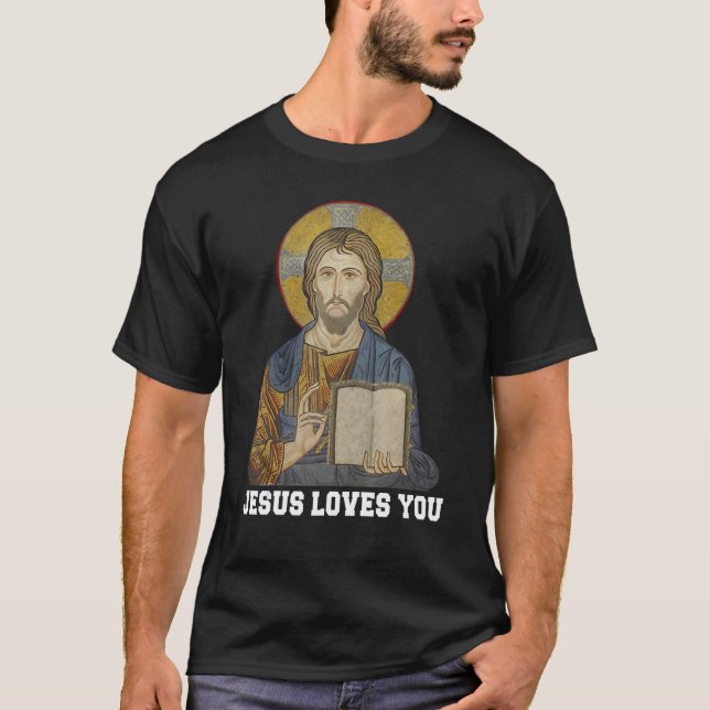 Camiseta Jesus Loves You Bible Religious Christ Christian (Frente)