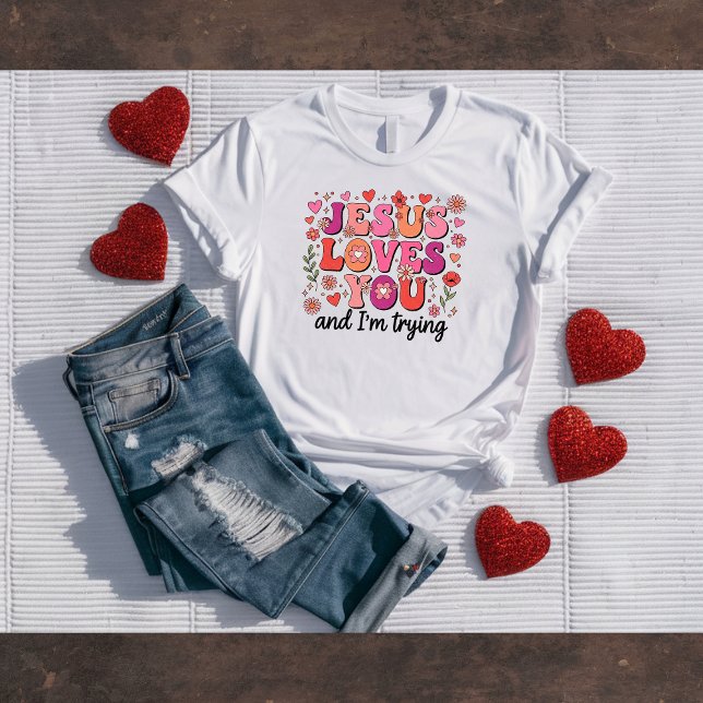 Camiseta Jesus Loves You Funny Christian Tee (Criador carregado)