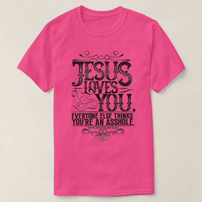 Camiseta Jesus Loves You White (Frente do Design)
