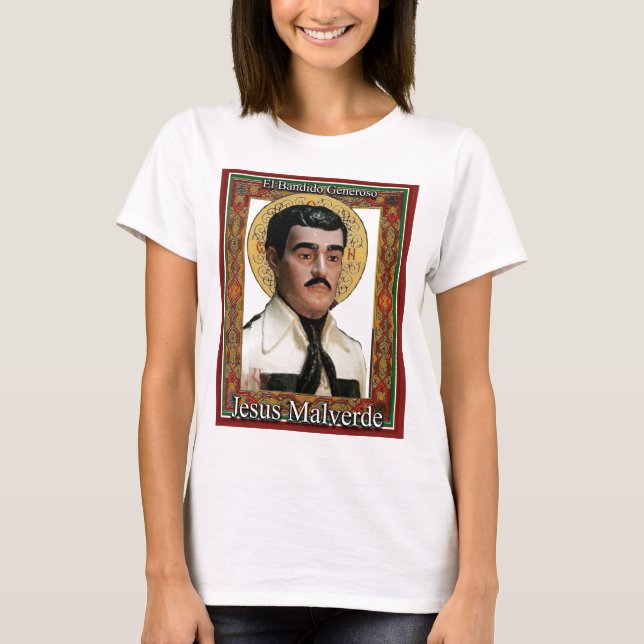 Camiseta Jesus Malverde, bandido generoso (Frente)