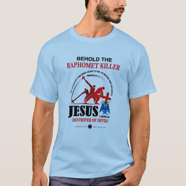 Camiseta JESUS: Matador de Baphomet (Frente)