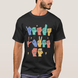 Camiseta Jesus Me Ama Como Cristão Jesus Menino Você Sinal
