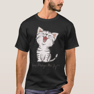 Camiseta Jesus Me Traz Alegria Garotas Felizes Gatinho Fofo