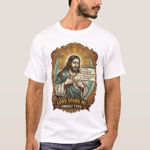 Camiseta Jesus Mensagem de Autocorreção Ruim Chefe Constran