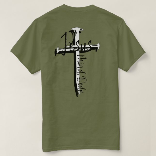 Camiseta JESUS, Mente, Corpo (Verso do Design)
