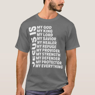 Camiseta Jesus Meu Salvador Senhor Cristão Deus Cruza Homen