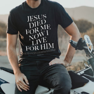 Camiseta Jesus Morreu Por Mim Roupa estético cristão