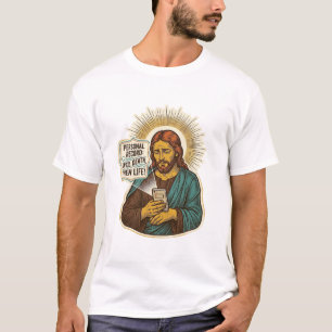 Camiseta Jesus Morto Sem Música No Telefone Levantamento Pe