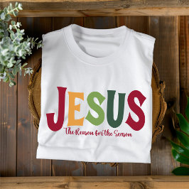 Camiseta Jesus Motivo do Natal Cristão da Época