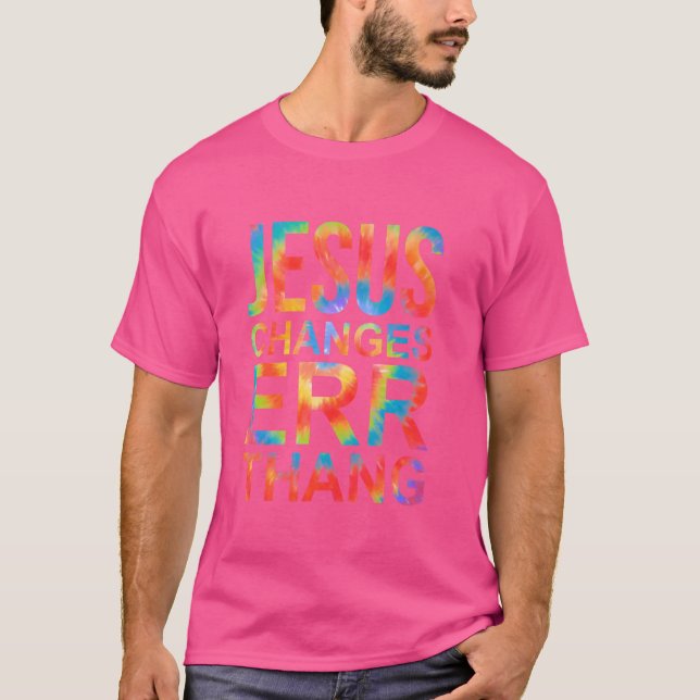Camiseta Jesus muda o Design de Hippie Thang (Frente)