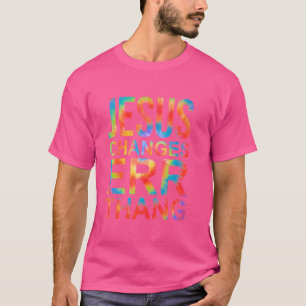Camiseta Jesus Muda Tudo Design Hippie
