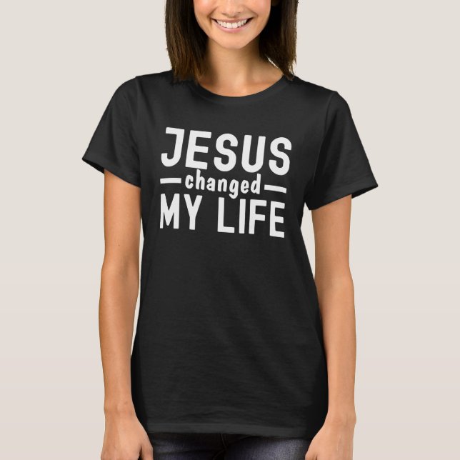 Camiseta Jesus Mudou Minha Vida Me Perguntou Como Devoto de (Frente)
