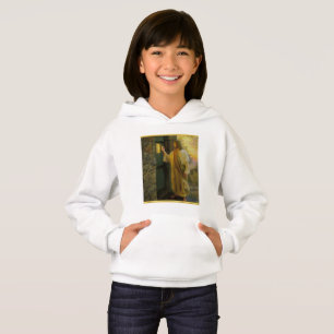 Camiseta Jesus na sua porta com um design de folha de ouro