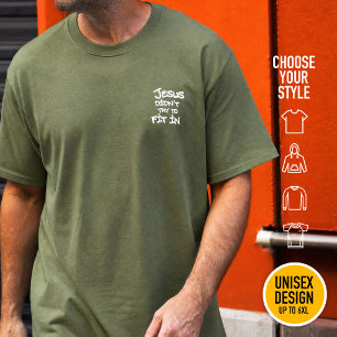 Camiseta Jesus não tentou se encaixar - estilo grunge desga