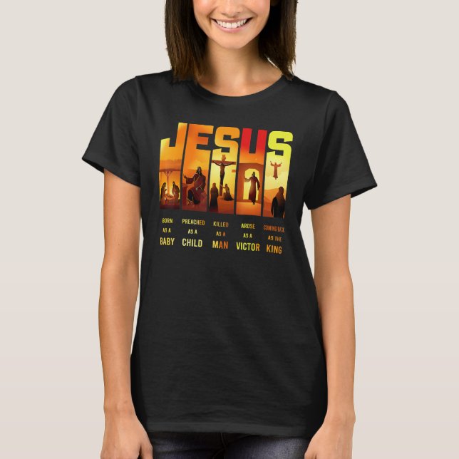 Camiseta Jesus Nascer Como Bebê Criança Cristã (Frente)