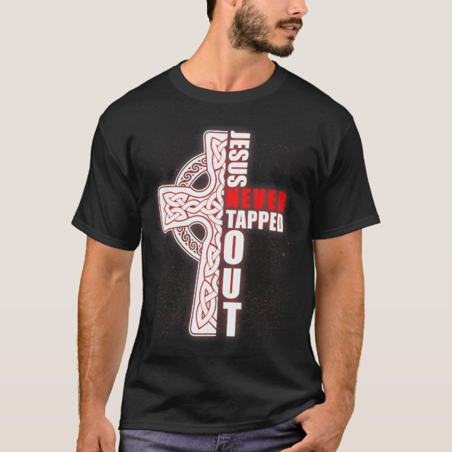 Camiseta Jesus Nunca Tapou Fé Luta Cristã (Frente)