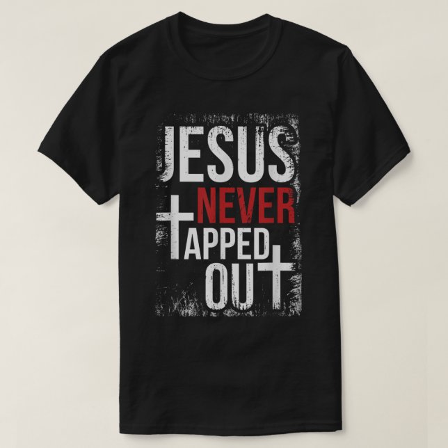 Camiseta Jesus Nunca Tapou Fé Luta Cristã C (Frente do Design)