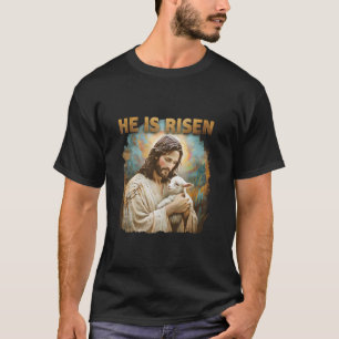 Camiseta Jesus O Cordeiro De Deus Feliz Páscoa Cristão Ele 