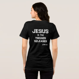 Camiseta Jesus o Gatilho Cruz Bíblia Fé