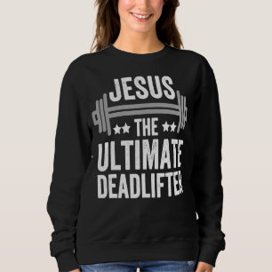 Camiseta Jesus, O Último Deadlifador Engraçado Vintage Gym 