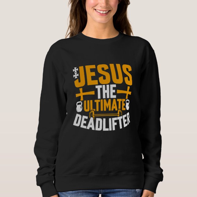 Camiseta Jesus, o último ginásio do Deadlifter, trabalhando (Frente)