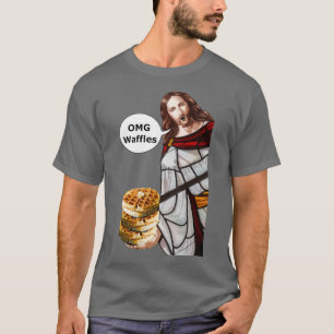 Camiseta Jesus OMG waffles