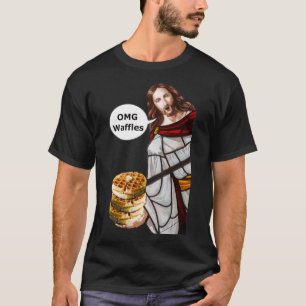 Camiseta Jesus OMG waffles