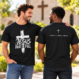 Camiseta Jesus Pagou Tudo Cruz Cristã Equação Gospel