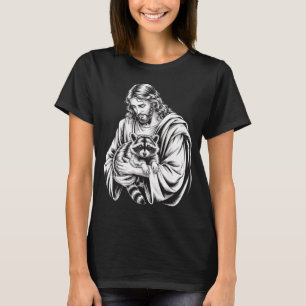 Camiseta Jesus Panda de Lixo Guaxinim Lixado Animal Guaxini