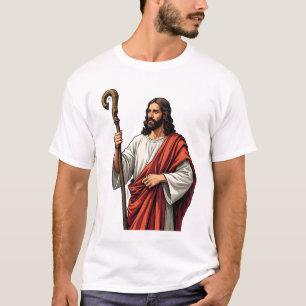 Camiseta Jesus Pastor Cajado Gravação Vintage 2