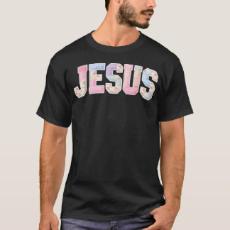 Camiseta Jesus Patchwork Floral Cristão Fofo Cottagecore