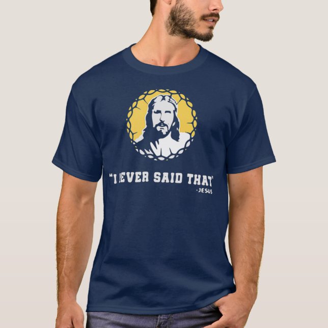 Camiseta Jesus Peeking eu vi aquele Meme Cristão Engraçado (Frente)