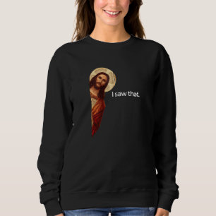 Camiseta Jesus Peeking Eu Vi Esse Engraçado Meme Cristão Zi
