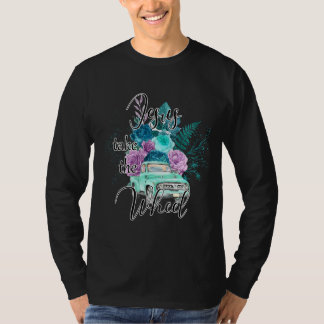 Camiseta Jesus Pega A Roda Lavendar Rosas Florais Vintage