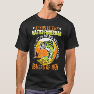 Camiseta Jesus Pescador De Homens Versículo Da Bíblia Pai A