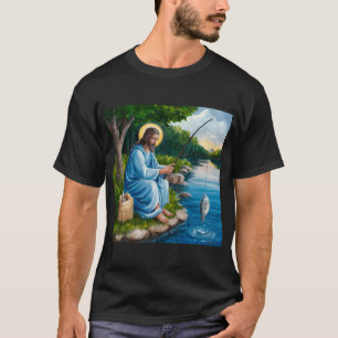 Camiseta Jesus pescando