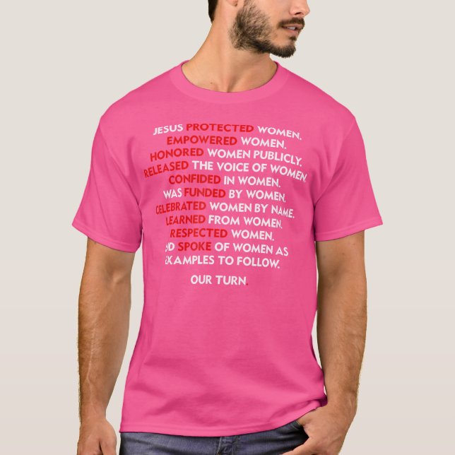 Camiseta Jesus Protegido Mulheres Apoderadas Mulheres Honra (Frente)