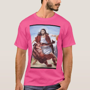 Camiseta Jesus Quebrando Ancas de Satã