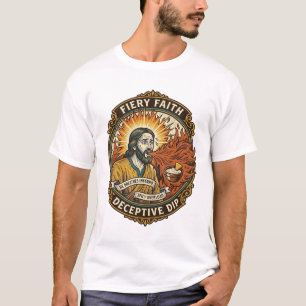 Camiseta Jesus Queimando Boca Super Apimentado Molho de Fes