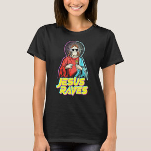 Camiseta Jesus Raves Edm Music Festival Workout Dance Club