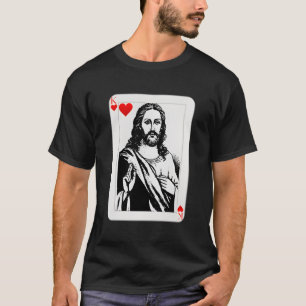 Camiseta Jesus Rei Dos Corações Cartão Presentes Cristãos P