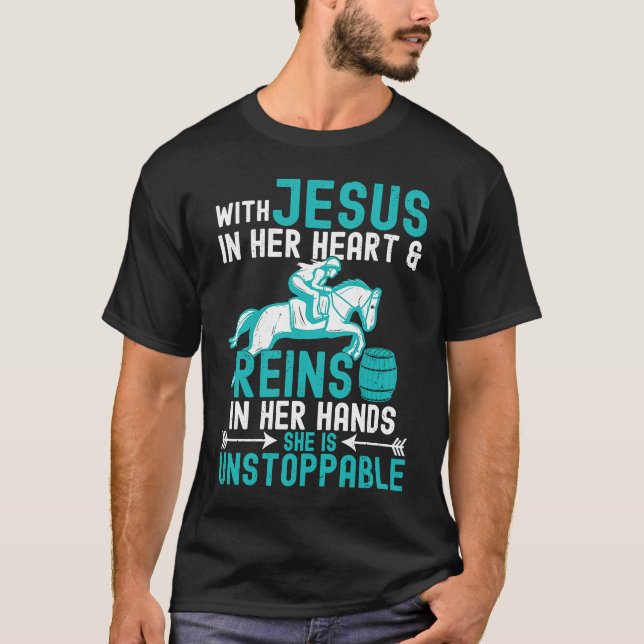 Camiseta Jesus Reins e Barrel Racing (Frente)