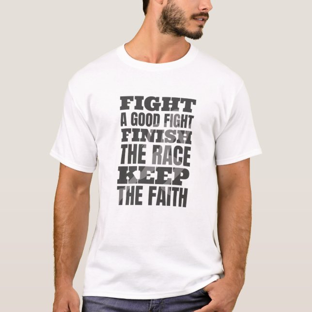 Camiseta Jesus Religioso Mateus 17:20 A Fé Pode Mover O Mon (Frente)