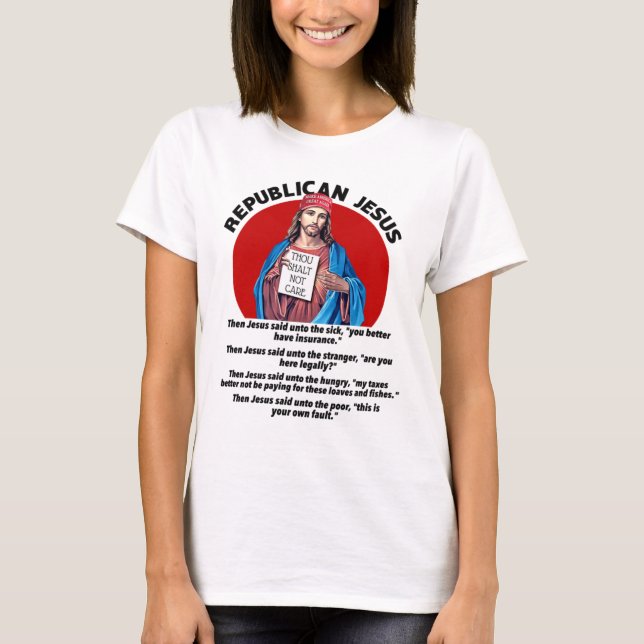 Camiseta Jesus Republicano - Democrata (Frente)