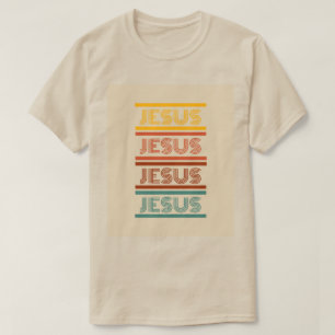 Camiseta Jesus retraía o unisexo de chá branco